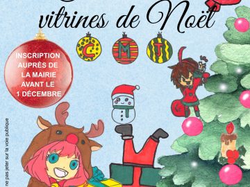 Affiche du concours des vitrines de Noël