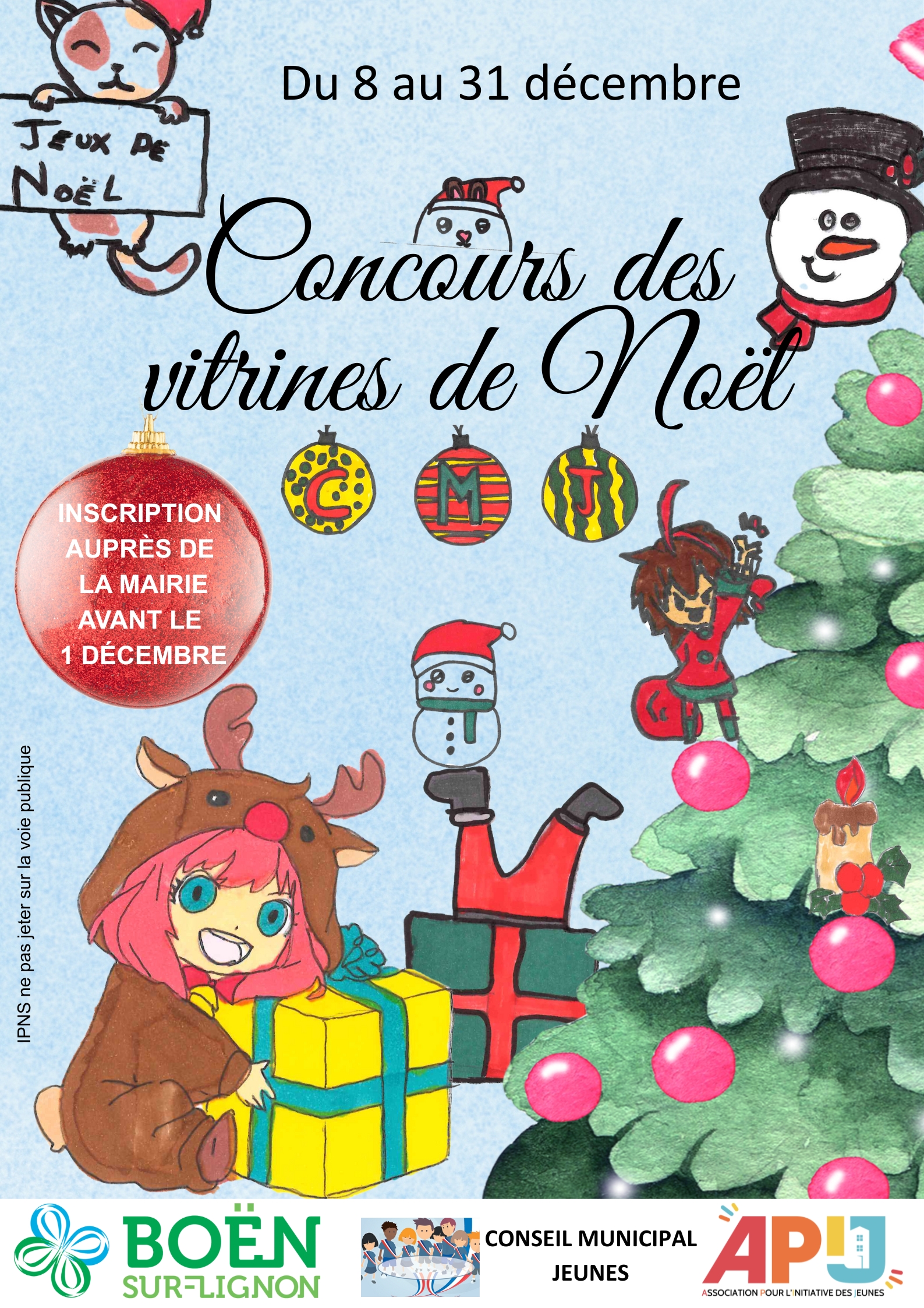 Affiche du concours des vitrines de Noël